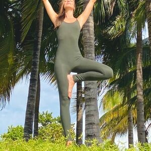 Treelance Organic Cotton Green Unitard Jumpsuit